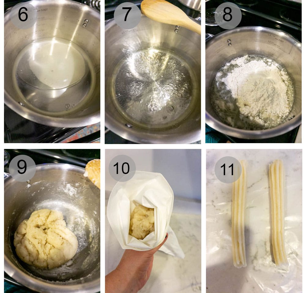 How to make heart churros with nutella and mascarpone dipping sauces Step by step photos on how to make heart churros with nutella and mascarpone dipping sauces