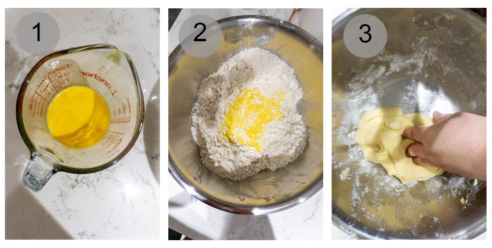 Step by step photos (1-3) on how to make pastiera napoletana