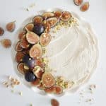 Fig, Honey and Mascarpone Tart ready and served.