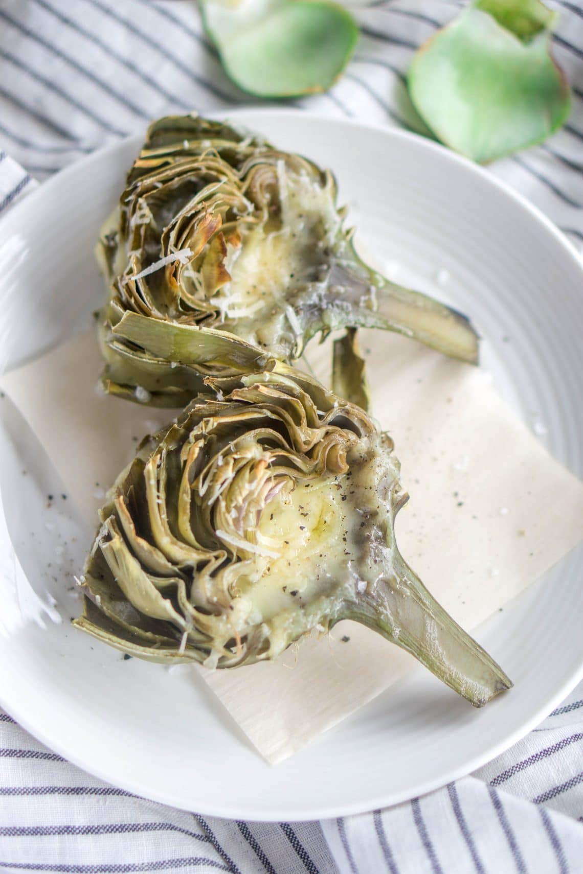 Fontina, Parmesan and Garlic-Roasted Artichokes