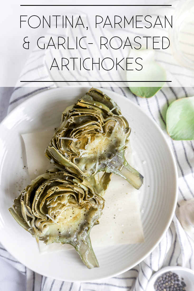 Fontina, Garlic, and Parmesan-Roasted Artichokes