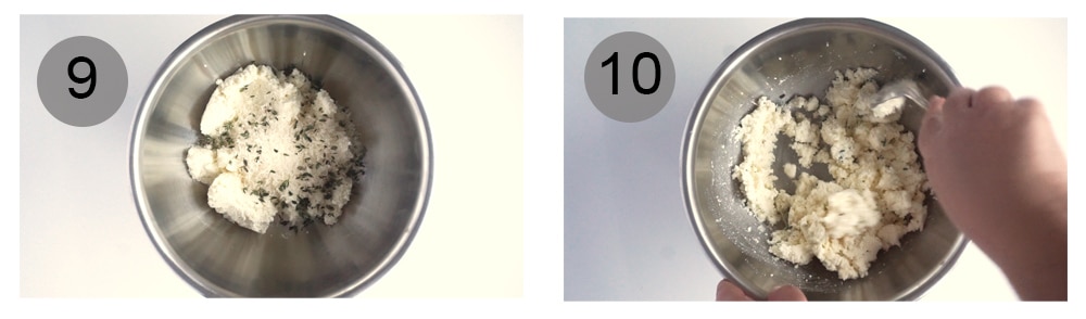 Step by step photos on how to make heart ravioli (#9-10)