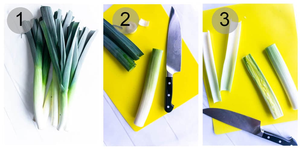 how to cut leeks