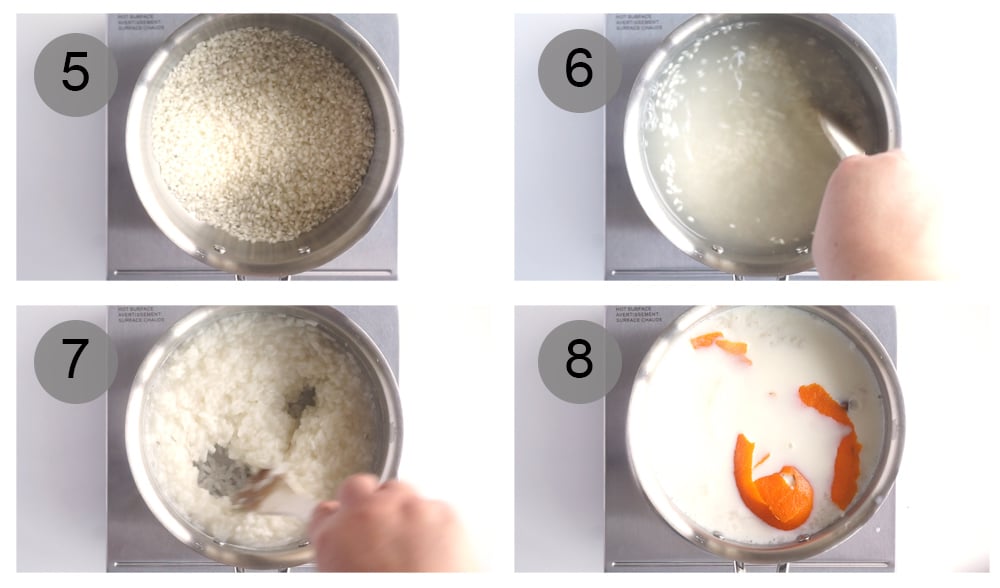Step by step photos on how to make rice pie (#5-8)