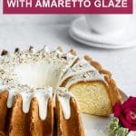 Pinterest image for almond cake
