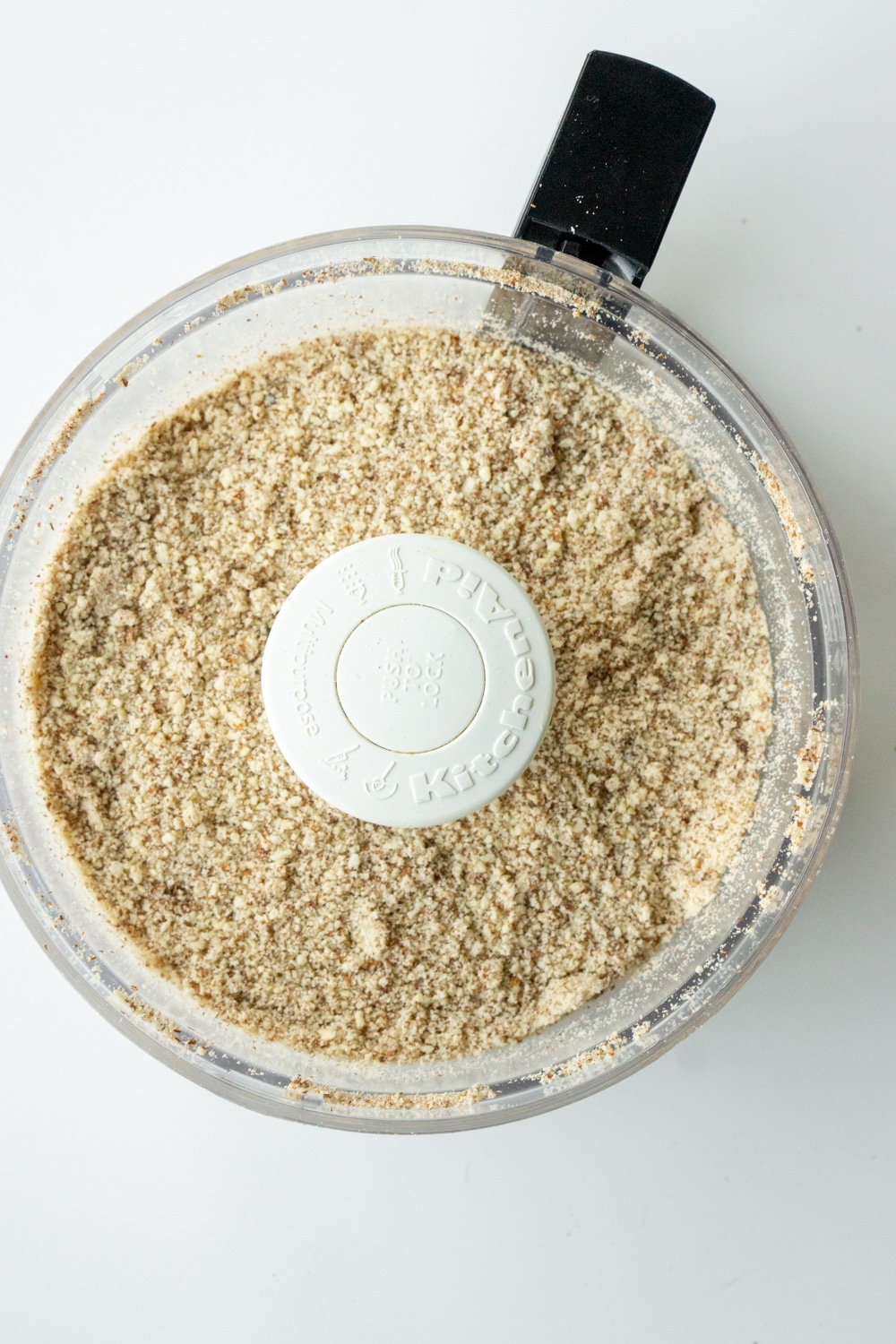 Ground almonds in a food processor