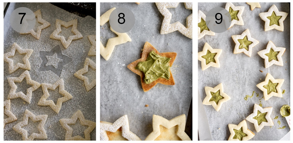 How to make pistachio star cookies - step by step (#7-9)