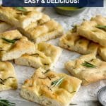 Pinterest image for focaccia pizza