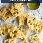 Pinterest image for focaccia pizza