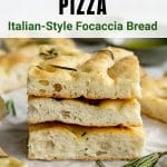 Pinterest image for focaccia pizza