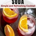 Pinterest image for campari and soda