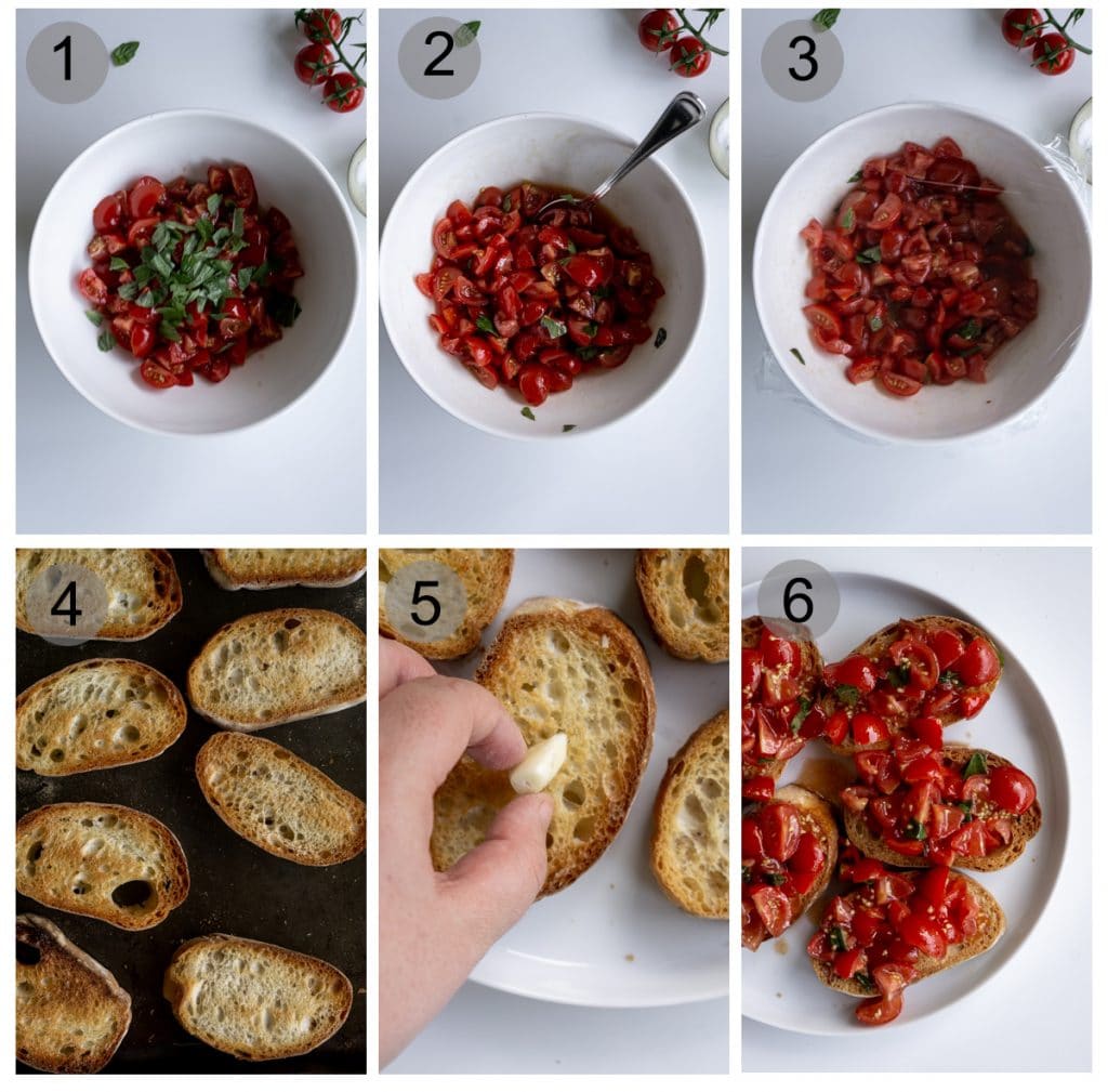 How to make tomato bruschetta - step by step