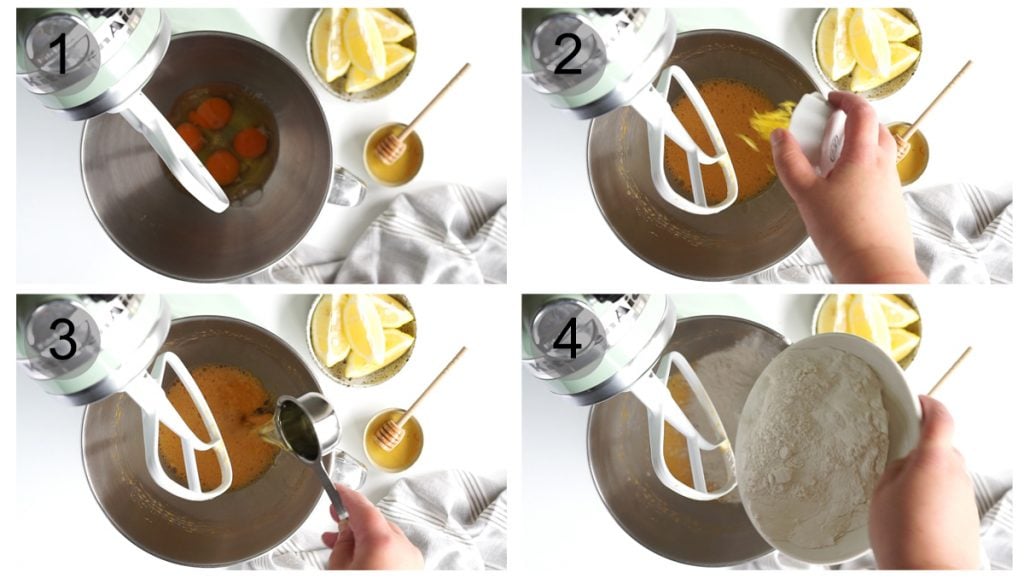 Step by step photos on how to make struffoli (#1-4)