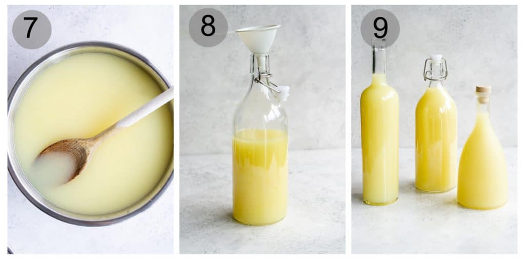 Step by step process on how to make limoncello (#7-9)