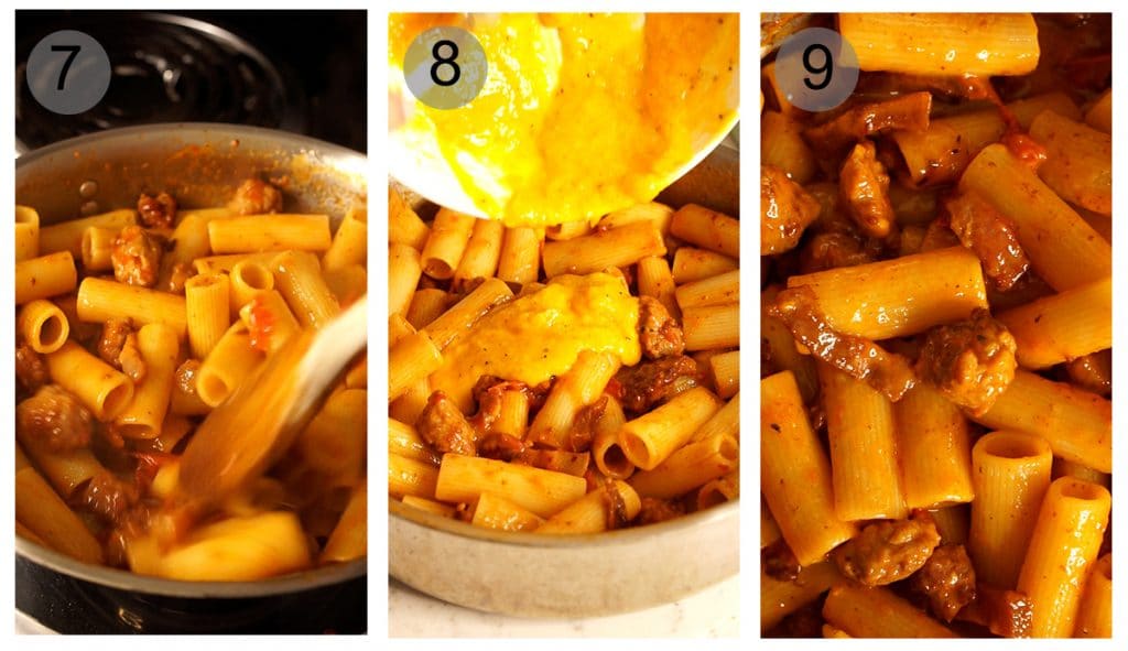 Step by step photos on how to make zozzona pasta (#7-9)