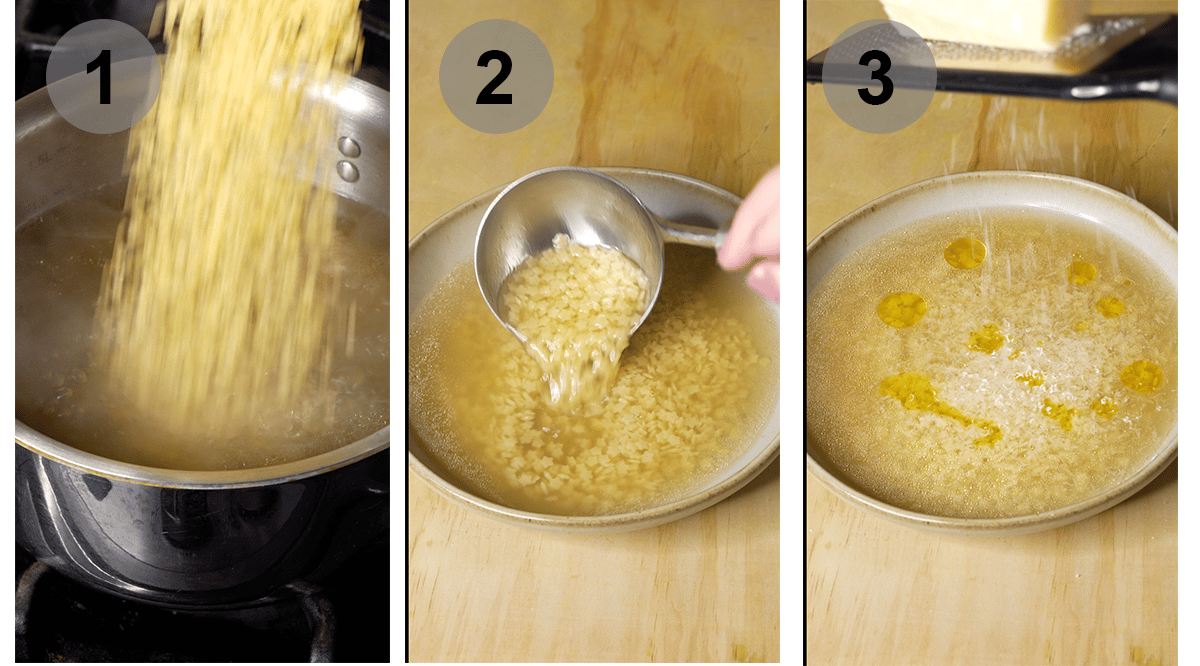 Step by step photos on how to make chicken pastina soup