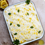 Limoncello tiramisu in a dish