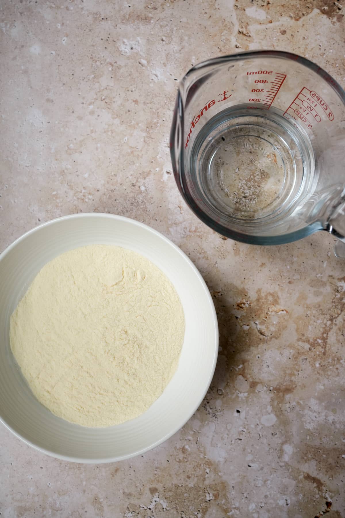 Cavatelli pasta ingredients - water and semola rimacinata